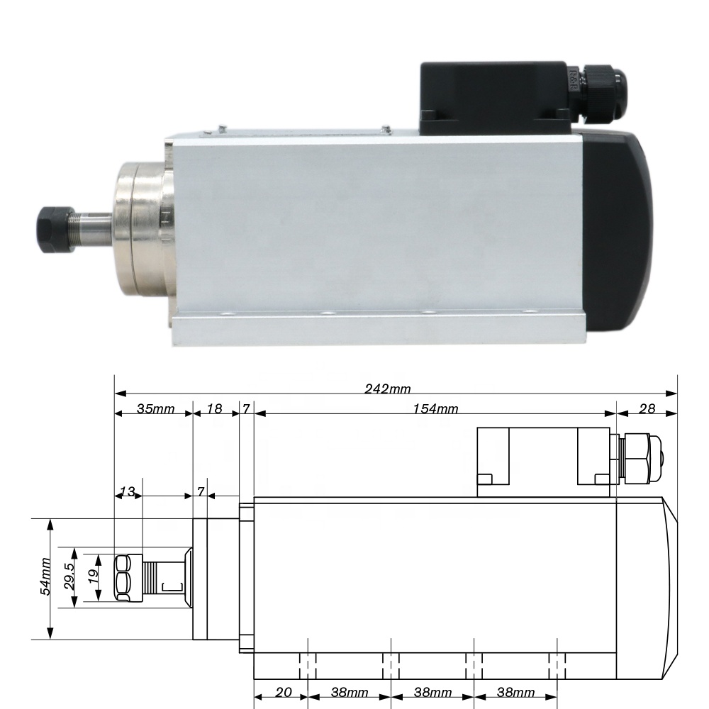 HLTNC 1.5kw Flash air Cooled S - Air Cooled 1.5Kw Spindle Motor Inverter 110V ulasan dan harga
